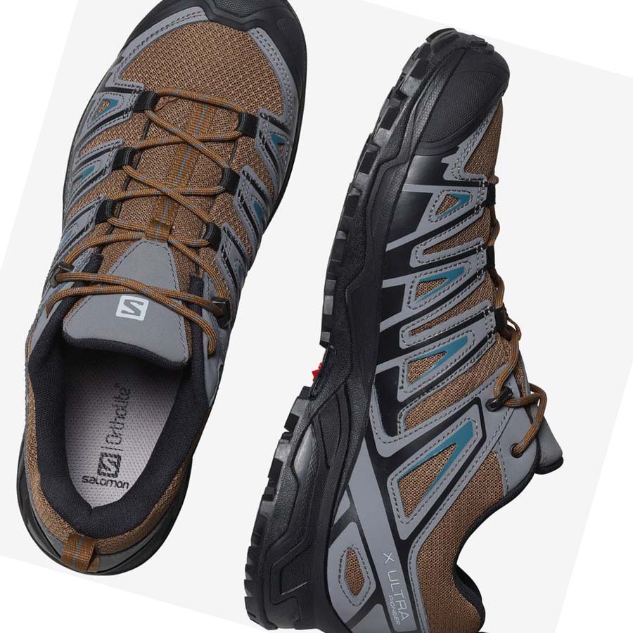 Salomon X ULTRA PIONEER Erkek Yürüyüş Ayakkabısı Gri Kahverengi | TR 3567AHK